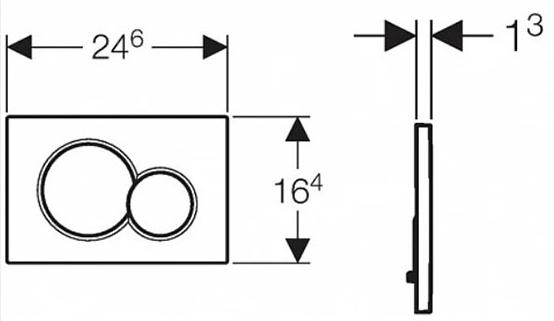 Панель смыва, черный Geberit Sigma01 115.770.DW.5