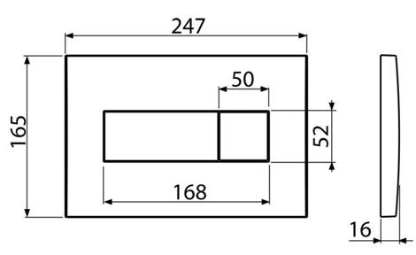 Панель смыва, хром, глянец Alcaplast M371