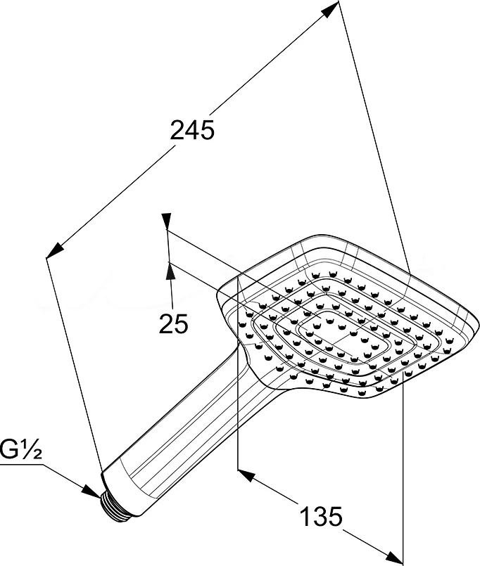 Душевая система, встраиваемая, хром Kludi Pure and Easy 406300575