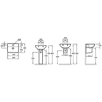 Раковина подвесная 50, белая Jacob Delafon Struktura EGF112-00
