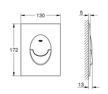 Панель смыва, размер S, хром Grohe Skate Air 37965000