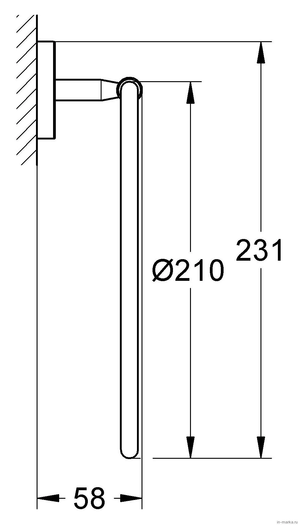 Кольцо для полотенца GROHE BauCosmopolitan 40460001