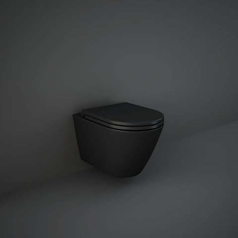 Крышка-сиденье для унитаза с микролифтом, черная Rak Ceramics Feeling RSTSC3901504