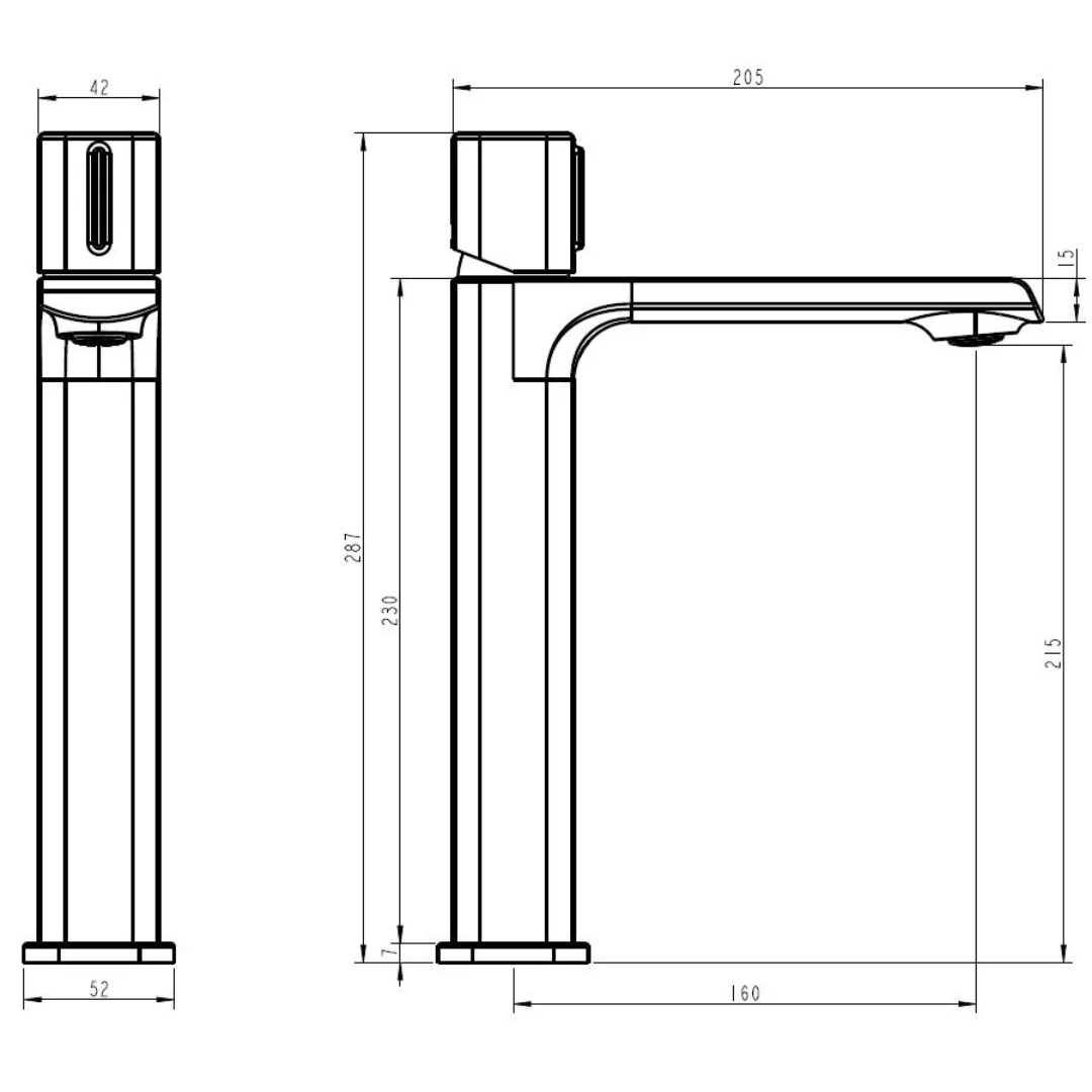 Смеситель для раковины, хром ESKO Abu Dhabi ABU25