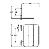 Полка для полотенец 600, хром Grohe Selection 41066000