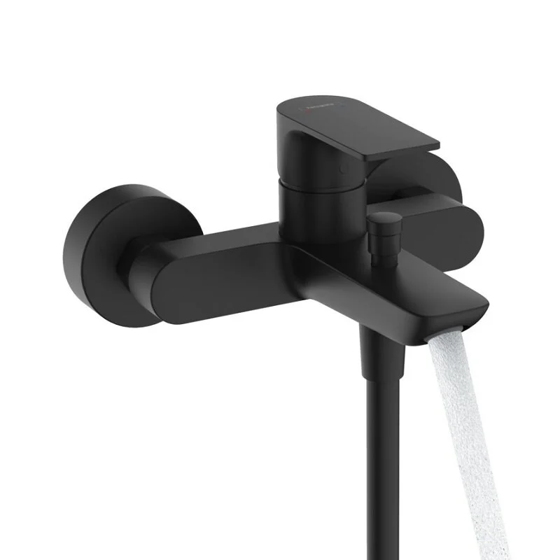 Смеситель для ванны, черный Hansgrohe Rebris E 72450670