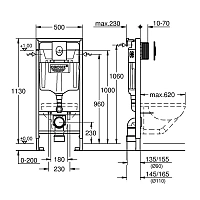 Инсталляция для унитаза Grohe Rapid SL 38721001