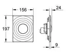 Панель смыва для унитаза, хром Grohe Surf 38574P00