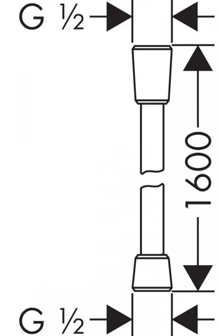 Душевой шланг 1600, шлифованная бронза Hansgrohe Isiflex 28276140