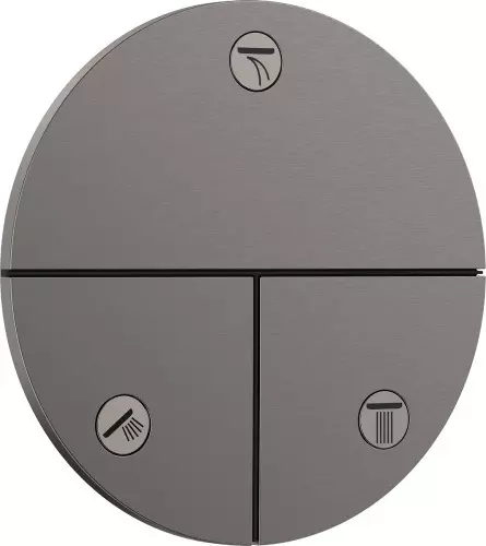 Переключатель потоков, шлиф.черный хром Hansgrohe ShowerSelect Comfort S 15558340