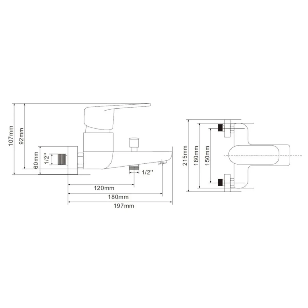 Смеситель для ванны, хром ESKO Mexico MX 54