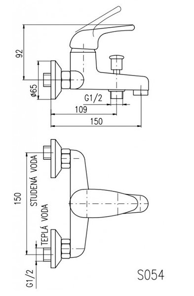 SA054.5 SAZAVA Смеситель для ванны