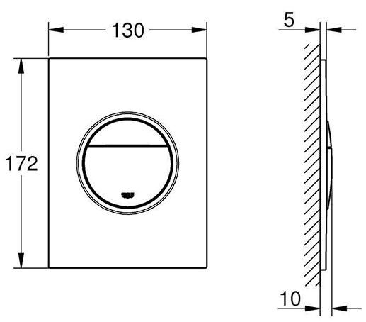 Панель смыва, размер S, холодный рассвет Grohe Nova Cosmopolitan S 37601GN0