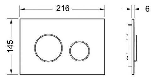 9240626 TECEloop Панель смыва (пластик, хром глянцевый)