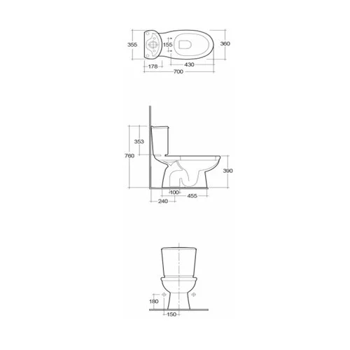 Бачок для унитаза Rak Ceramics Karla KR10AWHA