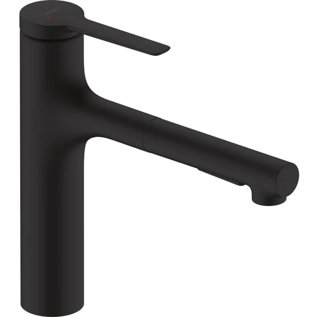 Смеситель для кухни 160, вытяжной излив, черный Hansgrohe Zesis M33 74801670 | интернет-магазин Sanstore Смеситель для кухни 160, вытяжной излив, черный Hansgrohe Zesis M33 74801670