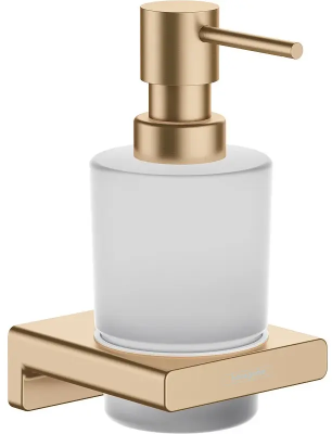 Дозатор жидкого мыла с держателем, шлифованная бронза Hansgrohe AddStoris 41745140 Дозатор жидкого мыла с держателем, шлифованная бронза Hansgrohe AddStoris 41745140