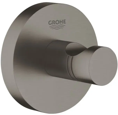 Крючок для банного халата, тёмный графит матовый Grohe Essentials 40364AL1 Крючок для банного халата, тёмный графит матовый Grohe Essentials 40364AL1