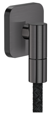 Подключение для душевого шланга, шлиф. черный хром AXOR Wall outlet Fine 36739340