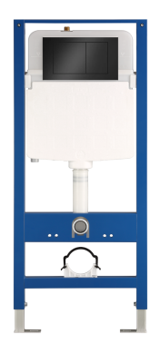 Инсталляция для подвесного унитаза, матовый черный Nuca N5108P2702MB