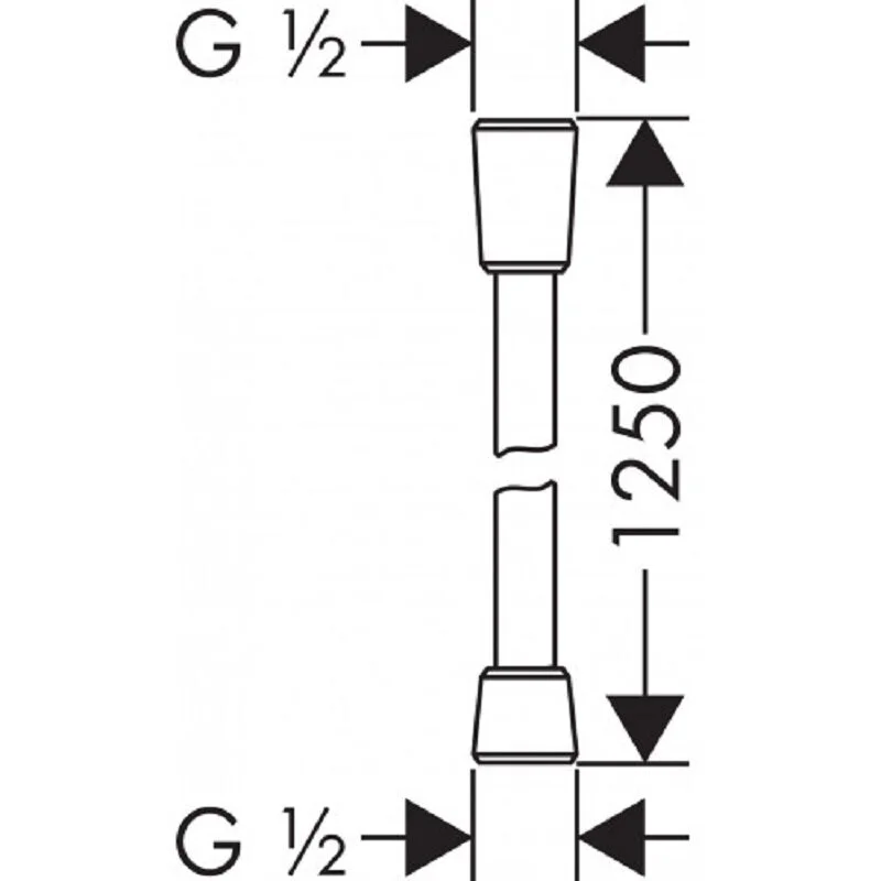 Душевой шланг 1250, черный Hansgrohe Isiflex 28272670