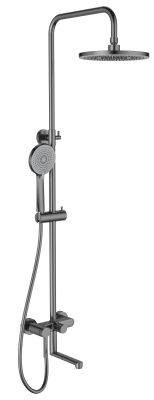 Душевая система со смесителем для ванны, оружейная сталь ESKO Sochi ST260SCGM