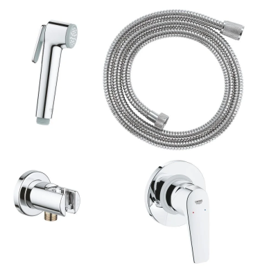 Гигиенический душ со встраиваемым смесителем, хром Grohe BauFlow 29328000 Гигиенический душ со встраиваемым смесителем, хром Grohe BauFlow 29328000