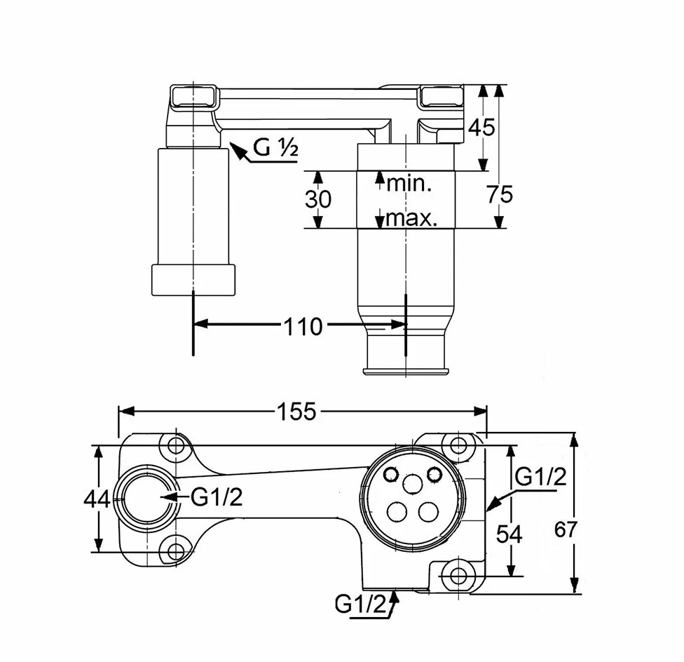 Скрытая монтажная часть Kludi Bozz 38243