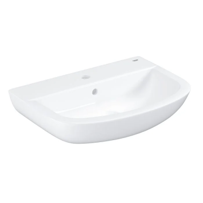 Раковина подвесная 55, с переливом, альпин-белый Grohe Bau Ceramic 39440000 Раковина подвесная 55, с переливом, альпин-белый Grohe Bau Ceramic 39440000