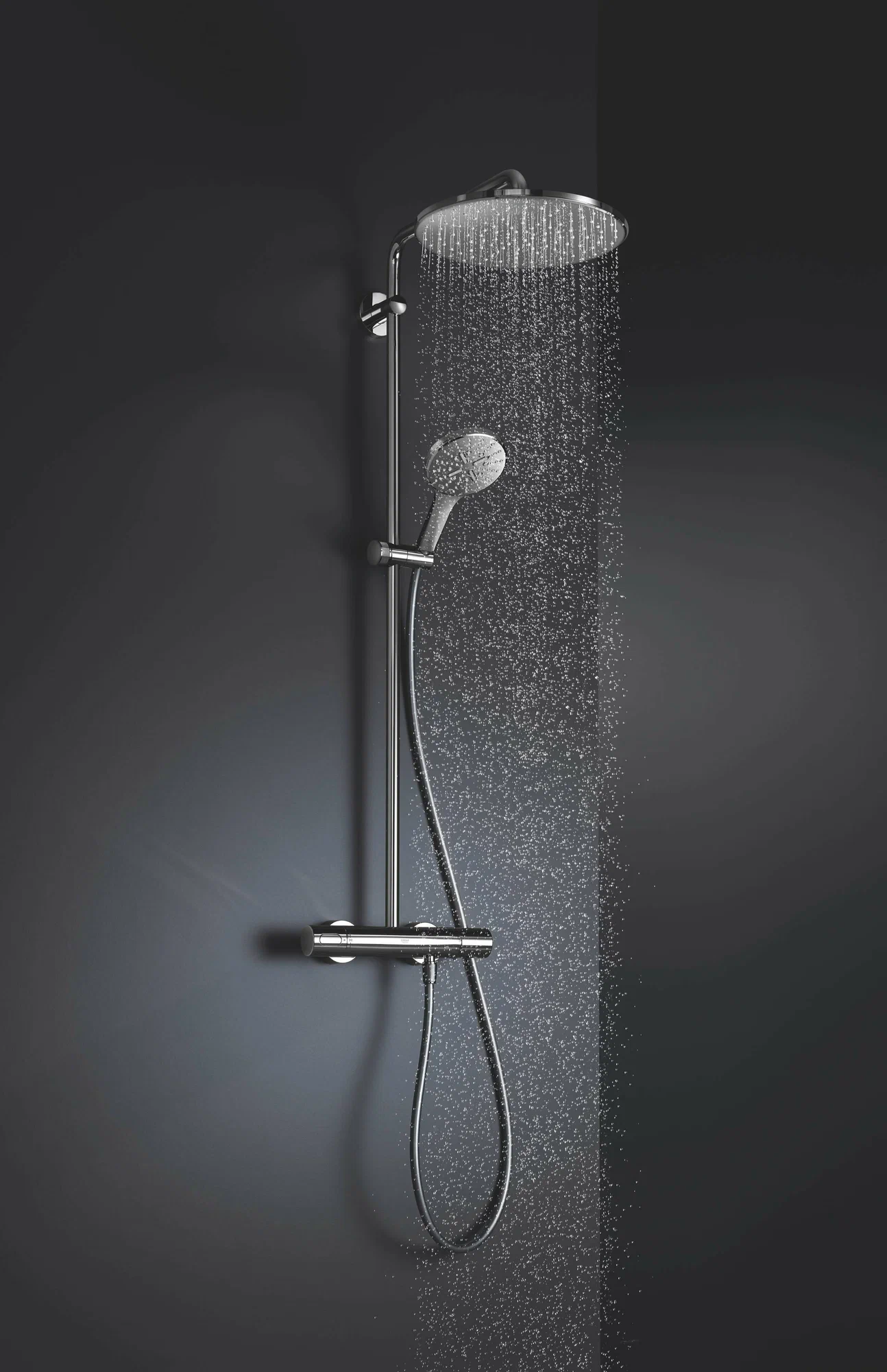 Душевая система с термостатом для душа, хром Grohe Rainshower SmartActive 310 26647000