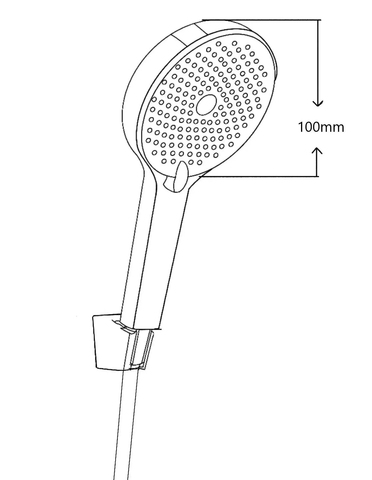 Ручной душ с держателем и шлангом, хром VODA VS103