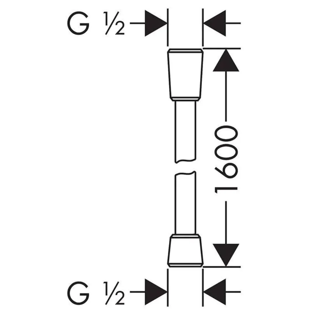 Душевой шланг 1600, белый Hansgrohe Isiflex 28276700