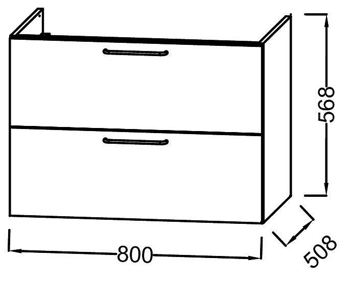Мебель ODEON RIVE для раковины-столешницы, 80 см EB2522-R7-N18