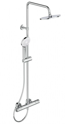 Душевая система с термостатом для душа, 3 вида струи, хром Ideal Standard Ceratherm A7225AA
