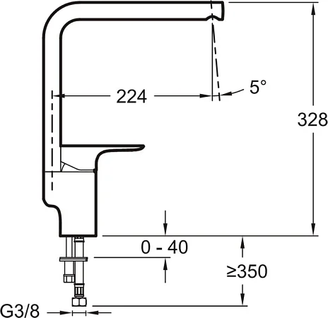 Смеситель для раковины, хром Jacob Delafon Aleo E72278-4-CP