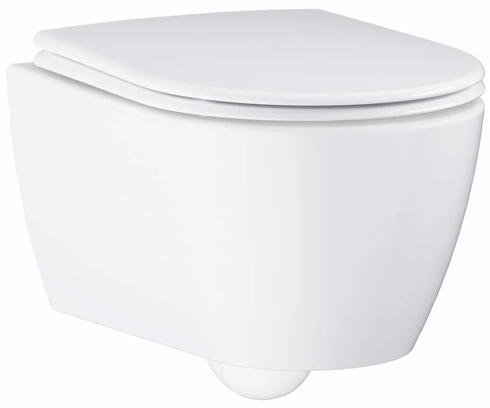 Унитаз подвесной, безободковый, альпин-белый Grohe Essence Ceramic 3957100H | интернет-магазин в Алматы Унитаз подвесной, безободковый, альпин-белый Grohe Essence Ceramic 3957100H