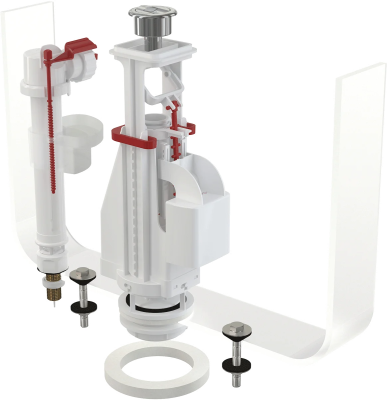 Выпускной комплект с двойной кнопкой, нижний подвод, хром Alcaplast SA08ASK3/8
