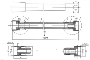 Душевой шланг 1500, ПВХ, черный JOMOO H3D30-1501D4C-I041