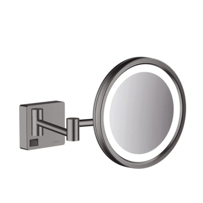 Зеркало косметическое с подсветкой, шлифованный черный хром Hansgrohe AddStoris 41790340 Зеркало косметическое с подсветкой, шлифованный черный хром Hansgrohe AddStoris 41790340