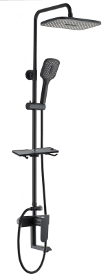 Душевая система со смесителем для ванны, черный VODA VST112Black Душевая система со смесителем для ванны, черный VODA VST112Black