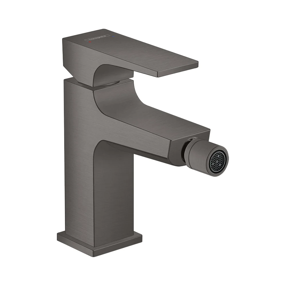 Смеситель для биде с донным клапаном, шлиф.черный хром Hansgrohe Metropol 32520340