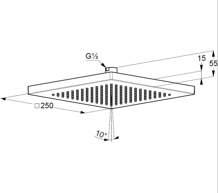 Душевая система с термостатом для душа, встраиваемая, 5в1, хром Kludi Ameo 419300575