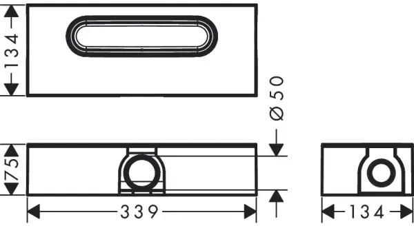 Скрытая монтажная часть для трапа Hansgrohe uBox Universal 01001180