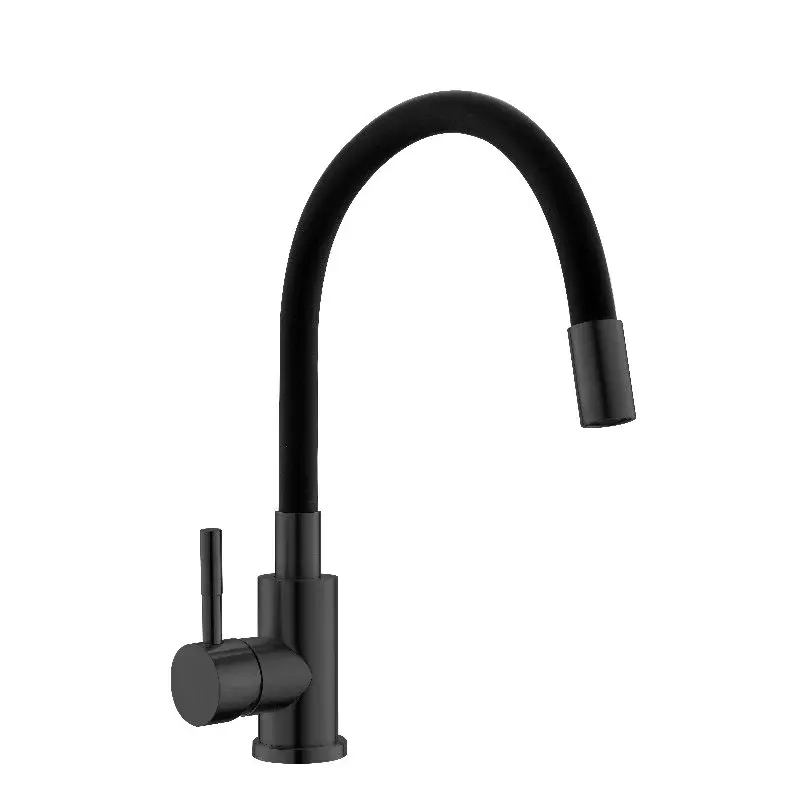 Смеситель для кухни, гибкий излив, черный ESKO Snake K44BTotal | интернет-магазин Sanstore Смеситель для кухни, гибкий излив, черный ESKO Snake K44BTotal