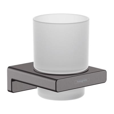 Стакан для зубных щеток с держателем, шлифованный черный хром Hansgrohe AddStoris 41749340