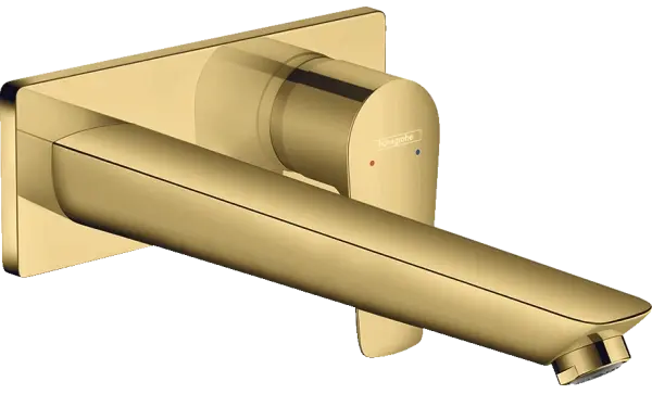 Смеситель для раковины, настенный, золото Hansgrohe Talis E 71734990