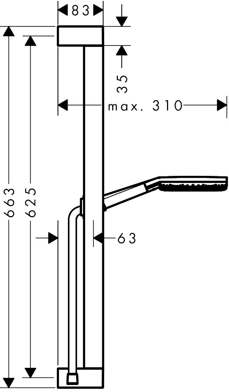 Душевой гарнитур, хром Hansgrohe Raindance Alive Select S 24600000