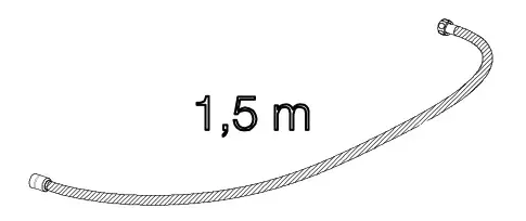 Душевой шланг 1500, хром VODA VLSR150