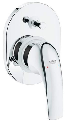 Смеситель для ванны, внешняя и встраиваемая части, скрытый монтаж, хром Grohe BauCurve 29043000 