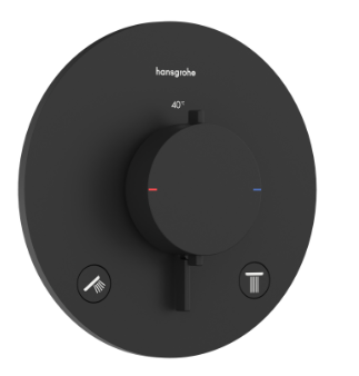 Термостат для душа, встраиваемый, черный Hansgrohe Ecostat Comfort S 33715670 